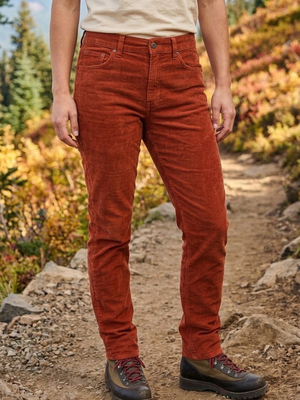 Patagonia Rust Red Corduroy Relaxed Fit Rugged Pants Size 6